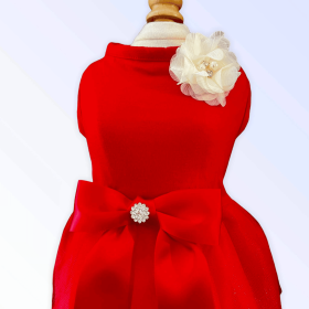 Chiffon Flower Holiday Dress (size: M)