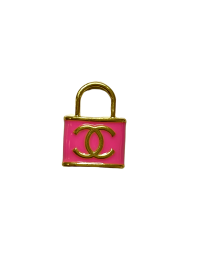 CC Lock Charm Collar (Color: Pink, size: 16")