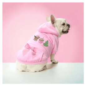 Reindeer Fun- Dog Hoodie (size: S)
