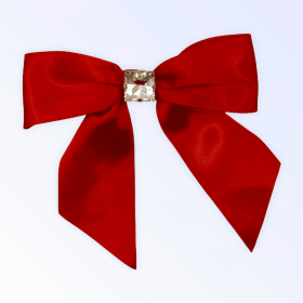 Glass Diamond Rhinestone Bow (Option: Long Tail)