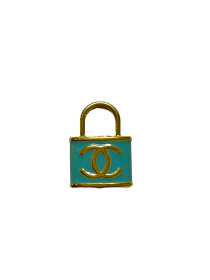 CC Lock Charm Collar (Color: Black, size: 14")