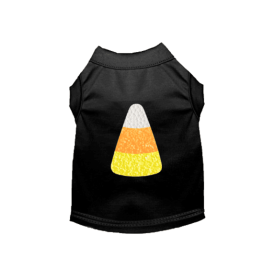 Glitter Candy Corn- Dog Shirt (style: Black, size: large)