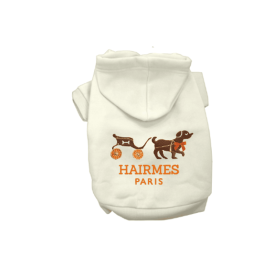 Puppy Hairmes- Dog Hoodie (style: Cream, size: XS)