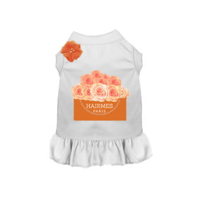 Hairmes Roses- Dog Dress (style: White, size: large)