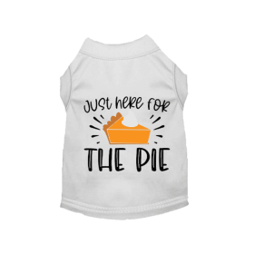 Just Here for the Pie- Dog Shirt (style: Orange, size: M)