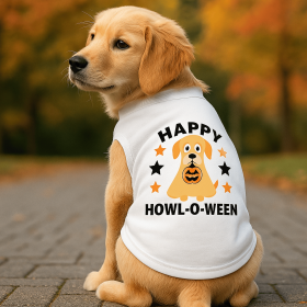 Pumpkin Pup Ghost Dog Tee (size: L)
