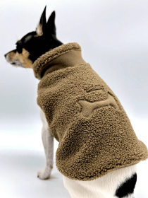 Cozy Sherpa Fleece Pullover (Color: Olive)