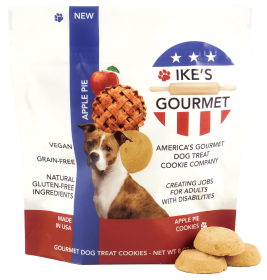 Ike's Gourmet Dog Treat Cookies - (Option: Apple Pie Banana Real Fruit Shortbread Cookies Vegan And All-Natural Grain And Gluten Free Made In Usa)