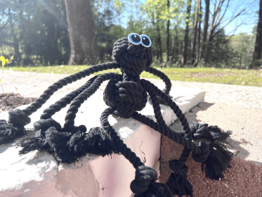 Black Spider Dog Handmade Rope Toys | Halloween Decorations (style: Black Rope Spider A)