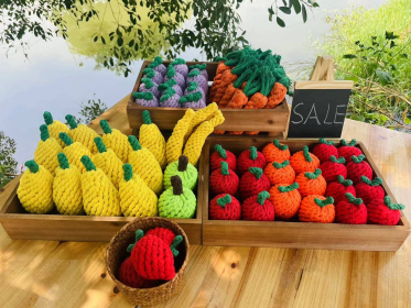 Handmade Fruit and Vegetable Rope Toys, Macrame Toys (style: Pear)
