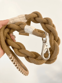 Handmade Sustainable  Cotton Rope Dog Leash, Eco-friendly (style: Aqua Blue)