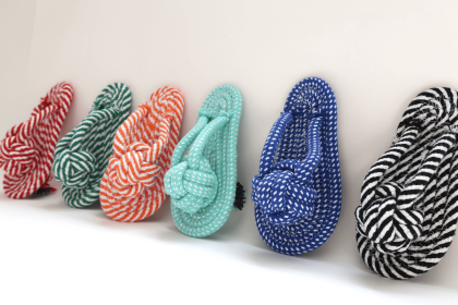 Summer: Handmade Slippers Dog Toy, fun toys for dogs (style: Red)