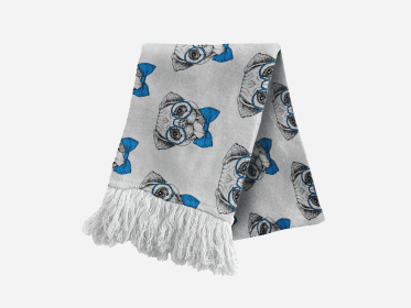 Smartie Pants Pug (Option: Luxury Turkish Scarves)