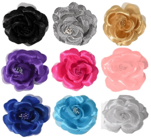 FL2001 | Pearl Rose Dog Pet Bow|Pets Ribbons (Color: Hot Pink)