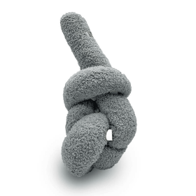 Knott Dog Plush Toy (Color: Gray)