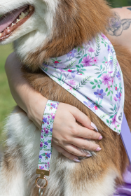 Wildflower Meadow Dog Bandana & Matching Keychain (Bandana Size: M/L - 27in x 13in)