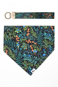 Magical Fern Forest Dog Bandana & Matching Keychain (Bandana Size: S/M - 18in x 10in)