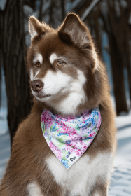 Hydrangea Haven Dog Bandana & Matching Keychain (Bandana Size: XL - 35in x 17in)