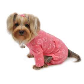 Blush of Love Fleece Turtleneck Pajamas (size: M)