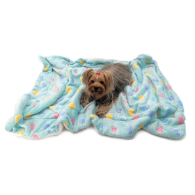 Ultra Plush Colorful Hearts Blanket (size: 50" x 30")