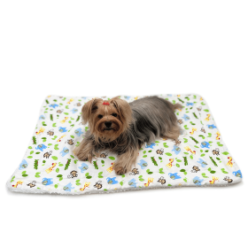 Zoo Animals Flannel/Plush Blanket (size: 50" x 30")
