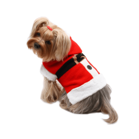 Santa Hooded Sweater with Soft Fur Trims (size: S)