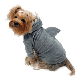 Ultra Plush Shark Hoodie with Fin & Teeth (size: XL)