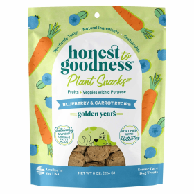 Honest To Goodness(TM) Plant Snacks (Option: Golden Years Blueberry & Carrot Recipe Dog Treats 8Oz)