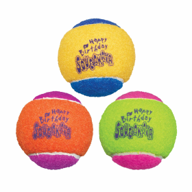 KONG(R) SqueakAir(R) Dog Fetch & Chew Toys (Option: Birthday Balls)
