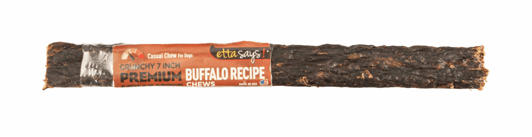 Etta Says! Premium Crunchy Dog Chews (Option: 7In Buffalo)