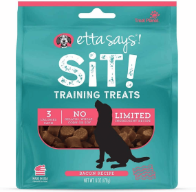 Etta Says! Sit! Dog Training Treats (Option: Bacon, size: 6oz)