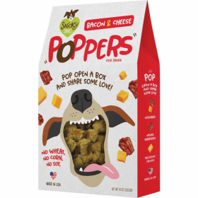 Snicky Snaks (Option: Bacon And Cheese Poppers Treat 10 Oz)