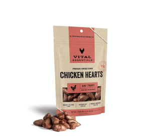 Vital Essentials(R) Dog Treats, (Option: Freeze-Dried Chicken Hearts)