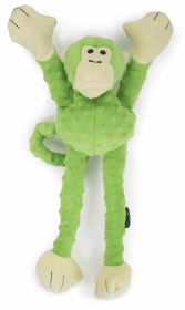 goDog Crazy Tugs Plush Dog Toy Large (Option: Monkeys Squeaky)