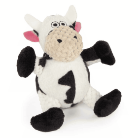 goDog Just For Me Plush Dog Toy (Option: Checkers Sitting Cow W/Chew Guard)
