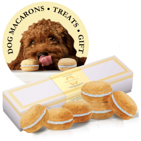 Dog Macarons - Box of 6 (Available in 12 Flavors) (Flavor: Vanilla)