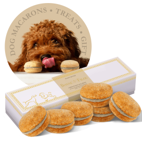 Dog Macarons - Box of 6 (Available in 12 Flavors) (Flavor: Peanut Butter)