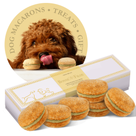 Dog Macarons - Box of 6 (Available in 12 Flavors) (Flavor: Creme Brulee)