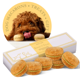 Dog Macarons - Box of 6 (Available in 12 Flavors) (Flavor: Cheese)