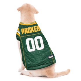 Green Bay Packers Pet Striped Jersey (size: LG)
