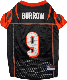 Joe Burrow Pet Jersey (Cin) (Color: Team Colors, size: LG)