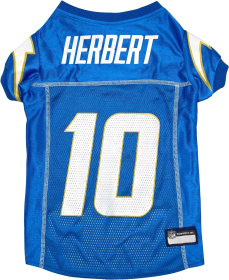 Justin Herbert Pet Jersey (Sdc) (Color: Team Colors, size: XS)