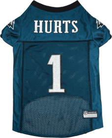 Jalen Hurts Pet Striped Jersey (Phl) (Color: Team Colors, size: XXL)