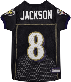 Lamar Jackson Pet Jersey (Bal) (Color: Team Colors, size: LG)