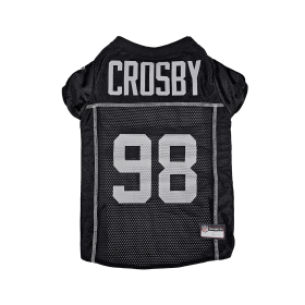 Maxx Crosby Pet Striped Jersey (Oak) (Color: Team Colors, size: LG)