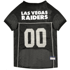 Las Vegas Raiders Pet Striped Jersey (size: SM)