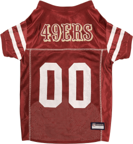 San Francisco 49ers Pet Striped Jersey (size: LG)