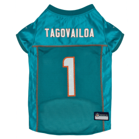 Tua Tagovailoa Pet Striped Jersey (Dol) (Color: Team Colors, size: LG)