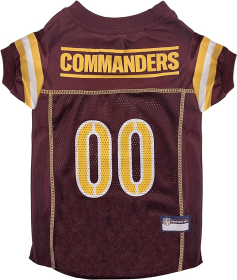 Washington Commanders Pet Striped Jersey (size: MD)