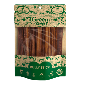 Green Woof Straight Bully Sticks (size: 6 Inch)